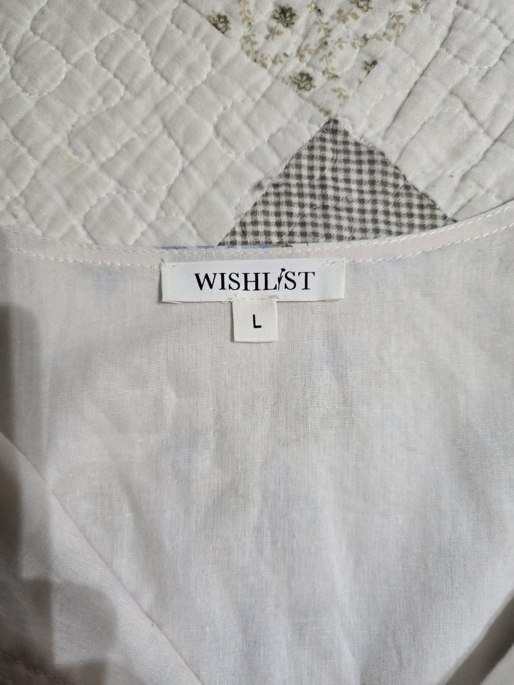 Wishlist Cream Floral Puff-Sleeve Midi Dress with Blue and Green Print - Picture 2 of 3